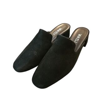 Vaneli Teja Black Suede Slip-On Mule Loafers Sz 6